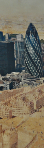 London art Gherkin Artwork in the Rolls Building