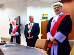 Two Swansea judges and the Mayor