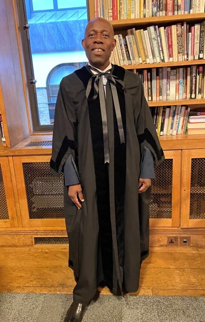 Richard Hay JP, wearing robes