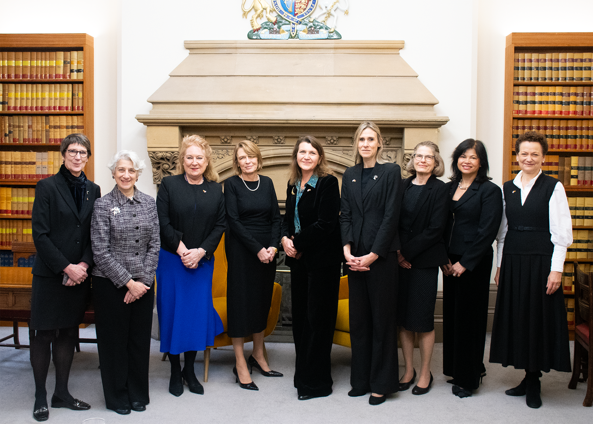 German First Lady and Lady Chief Justice in the Royal Courts of Justice, with lunch guests