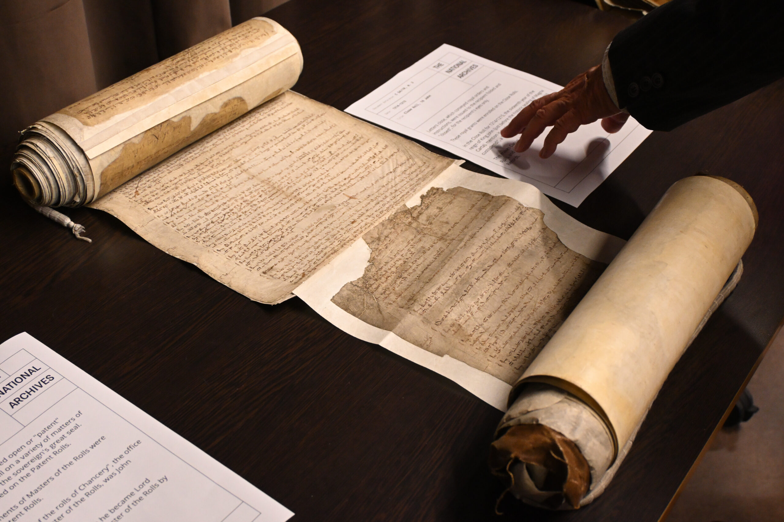 Centuries-old scrolls on display at The National Archives